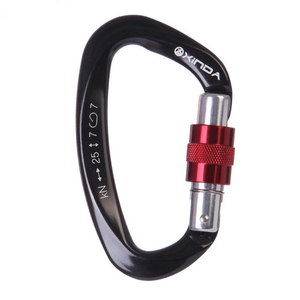 D-förmiger Kletterkarabiner mit Schraubverschluss