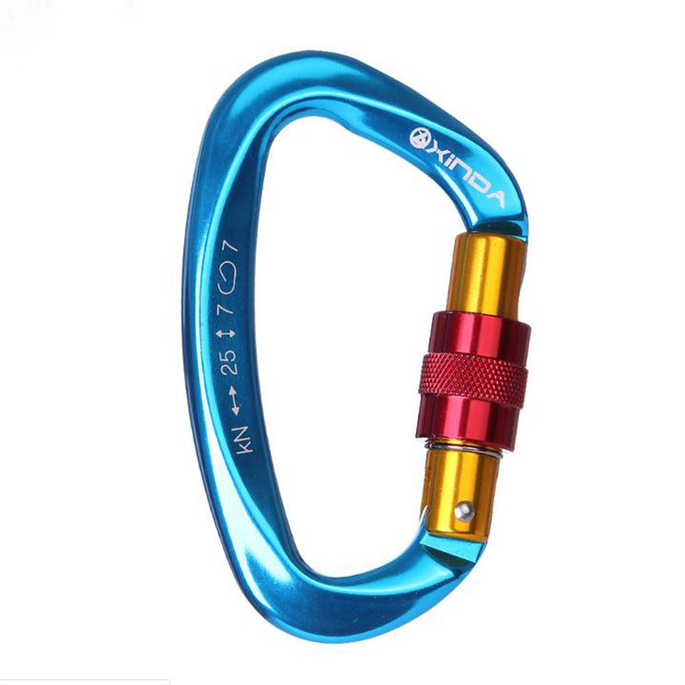 D-förmiger Kletterkarabiner mit Schraubverschluss