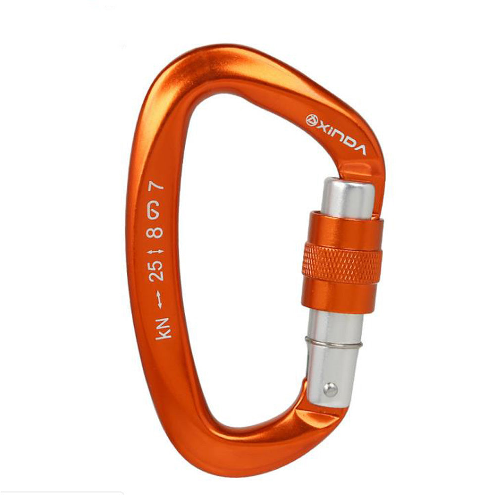 D-förmiger Kletterkarabiner mit Schraubverschluss
