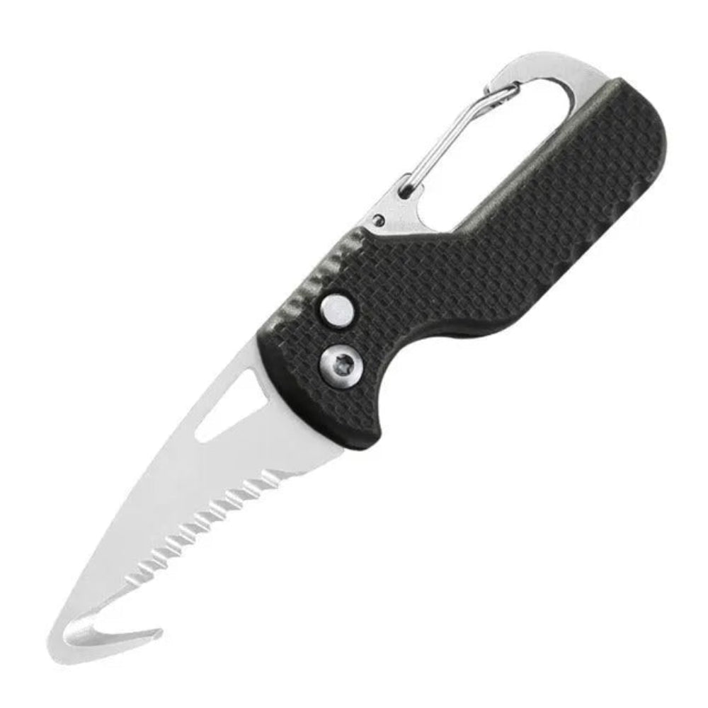 Multifunktionales Outdoor-Gurtmesser mit Edelstahlklinge und Glasfasergriff