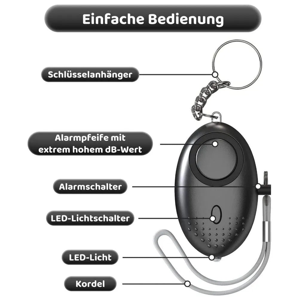 Alarm-Schlüsselanhänger / Taschenalarm 130dB-Prepper-Store.com