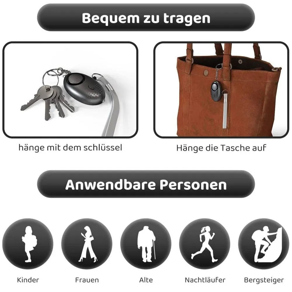 Alarm-Schlüsselanhänger / Taschenalarm 130dB-Prepper-Store.com