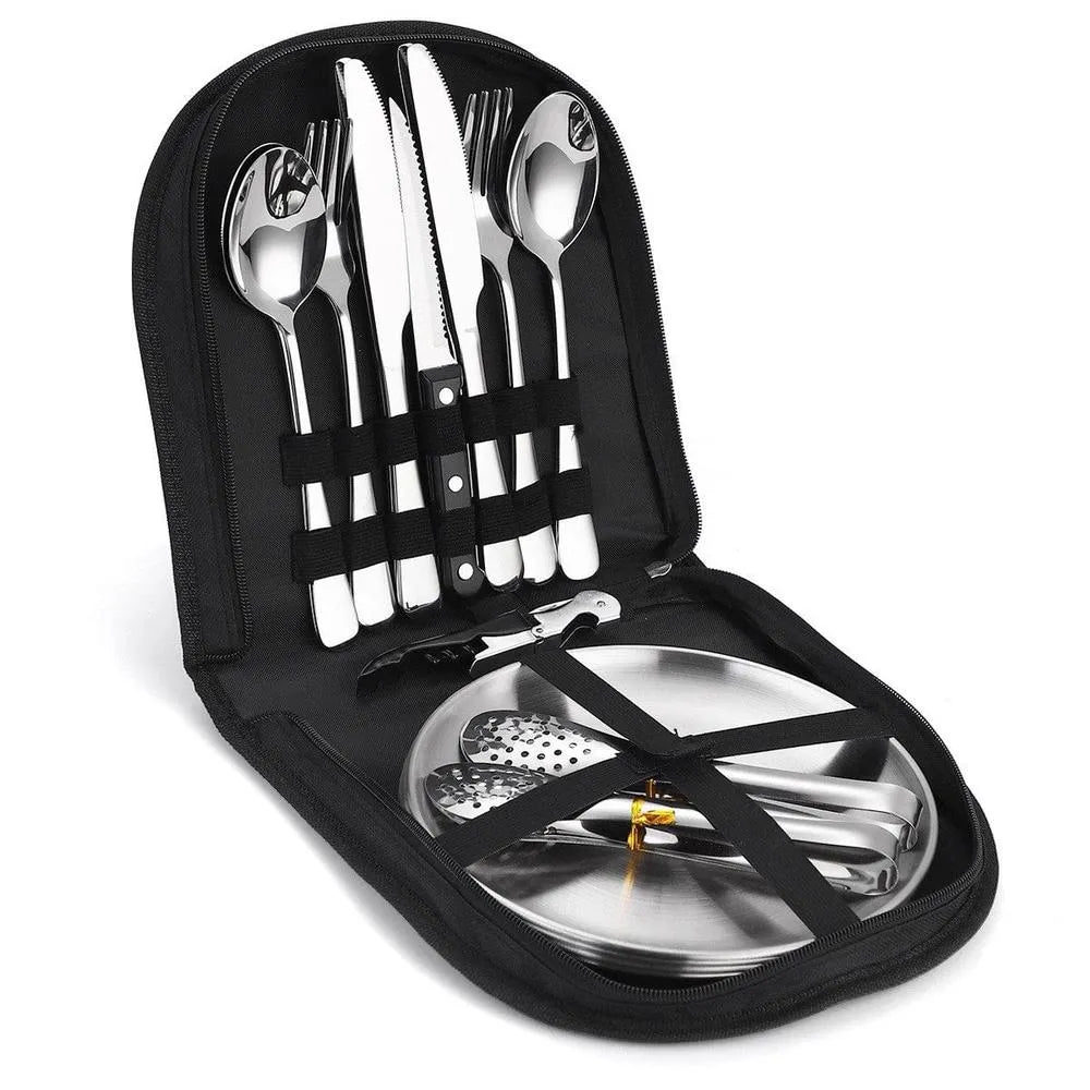 Camping Besteck Set – Edelstahl (10/20 Stück)-Prepper-Store.com