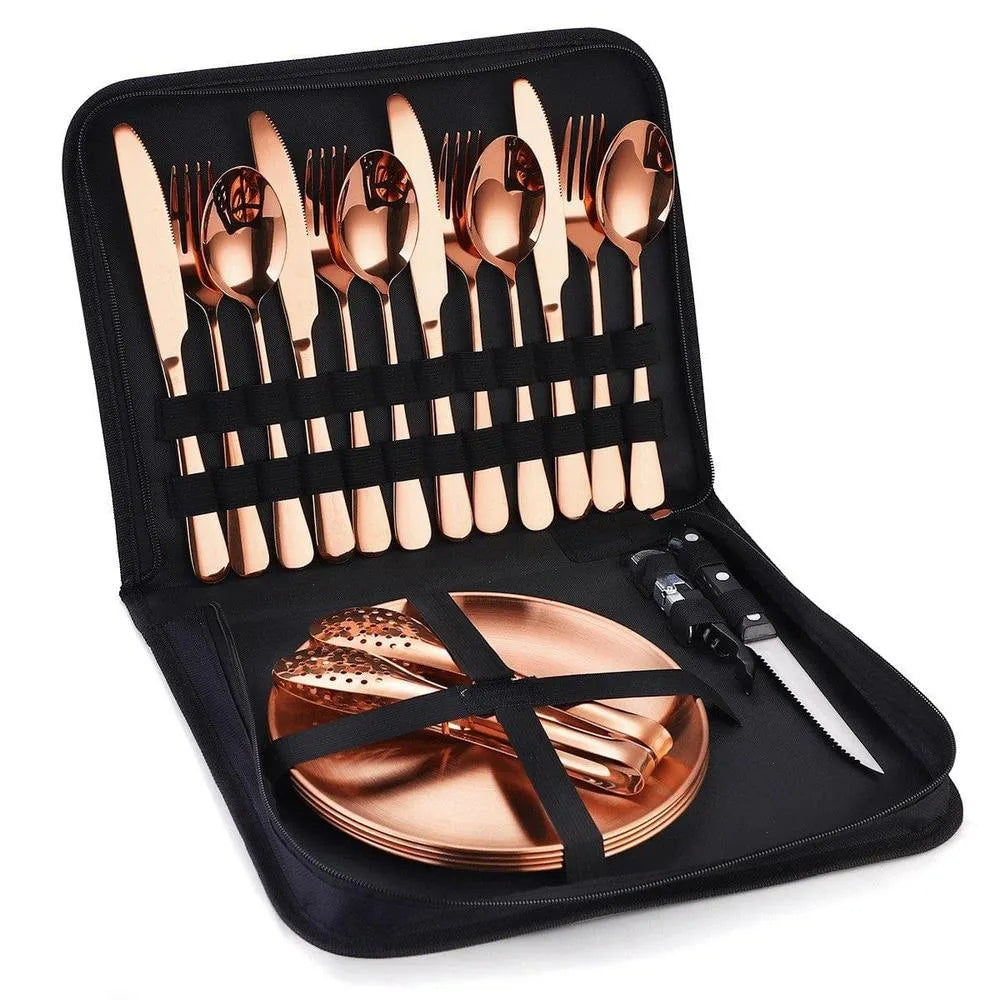 Camping Besteck Set – Edelstahl (10/20 Stück)-Prepper-Store.com