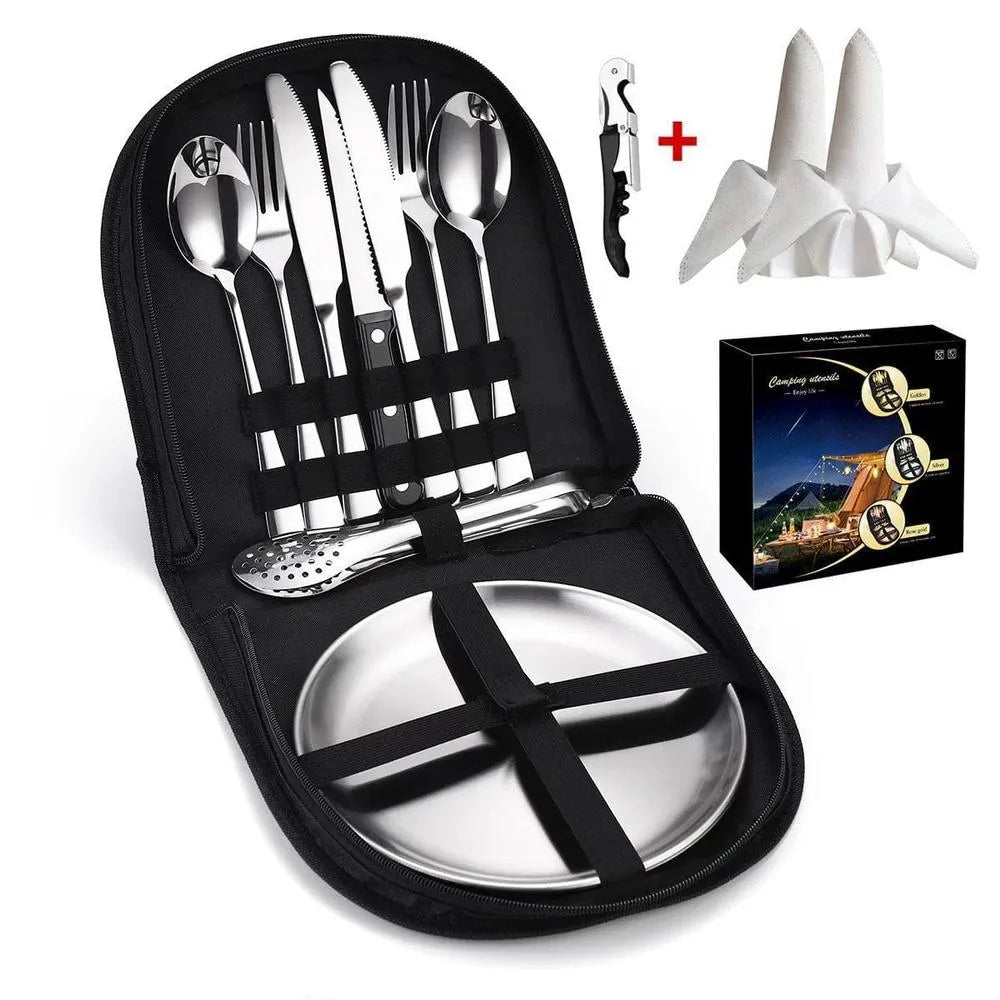 Camping Besteck Set – Edelstahl (10/20 Stück)-Prepper-Store.com