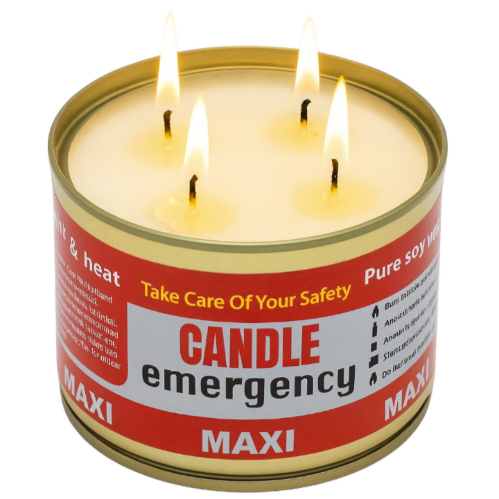 Emergency candle 410 g SET OF 3 survival Haske PRO soy wax + match box