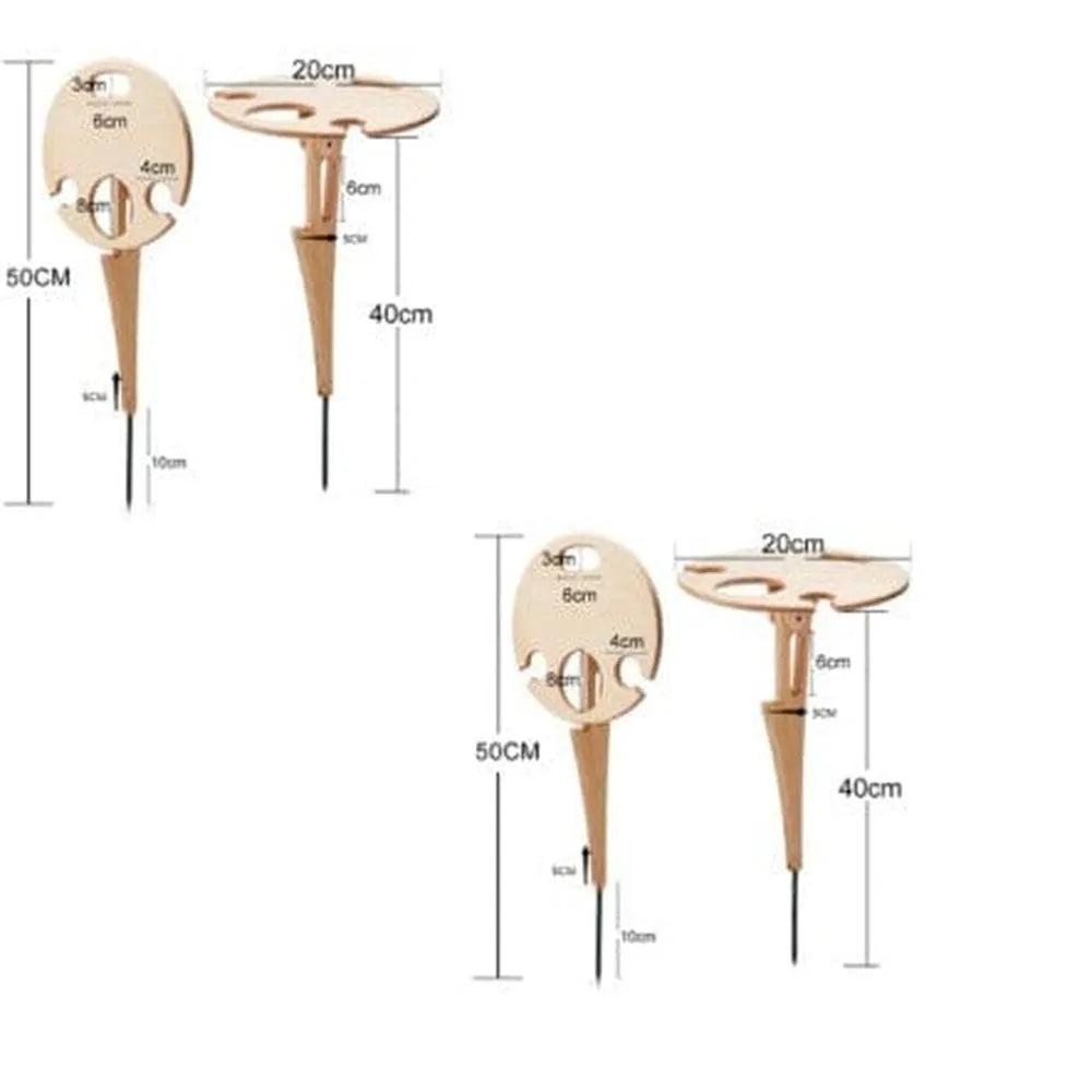 FoldWine - Tragbarer Klapptisch aus Holz mit Weinglashalter für den Outdoor-Genuss-Prepper-Store.com