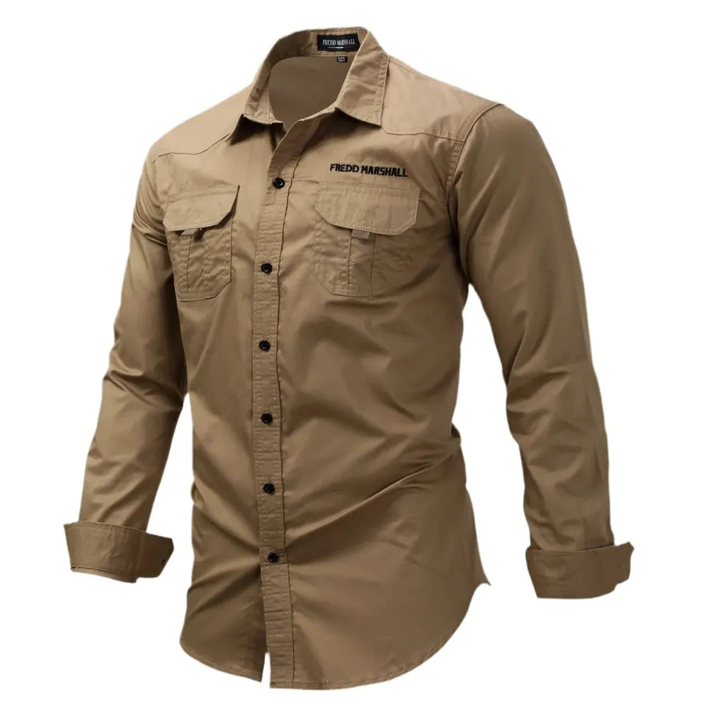 Fredd Marshall Herren Military-Freizeithemd-Prepper-Store.com