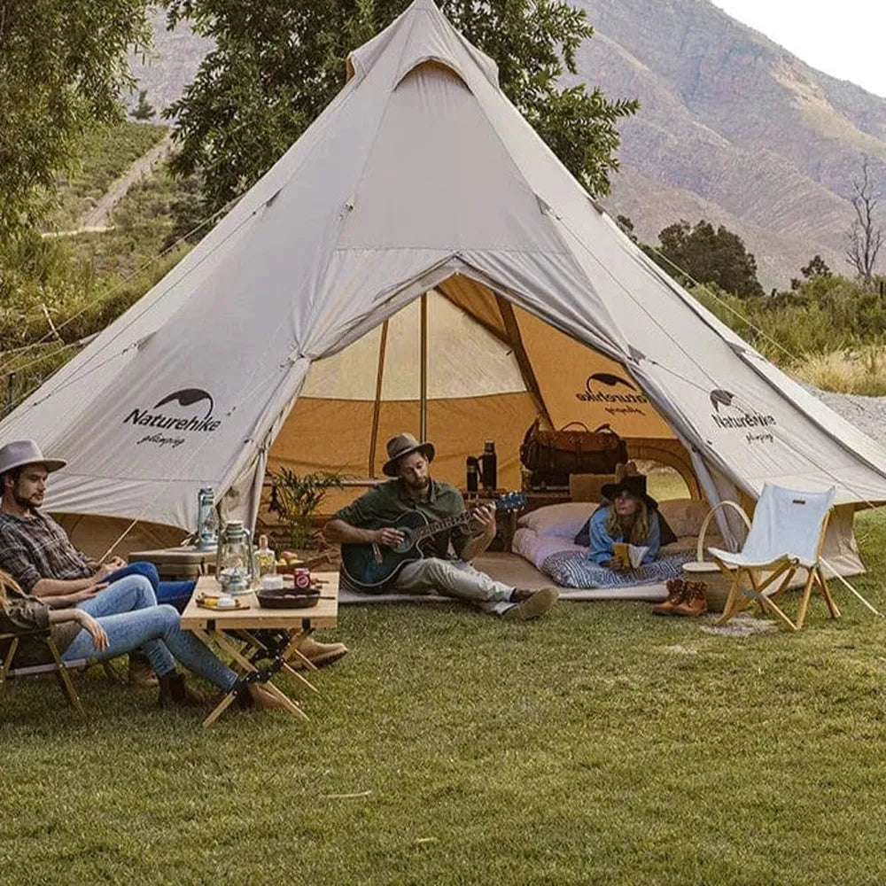 Naturehike Pyramidenzelt: 4-8 Personen, 20㎡, Baumwolle, Outdoor-Prepper-Store.com