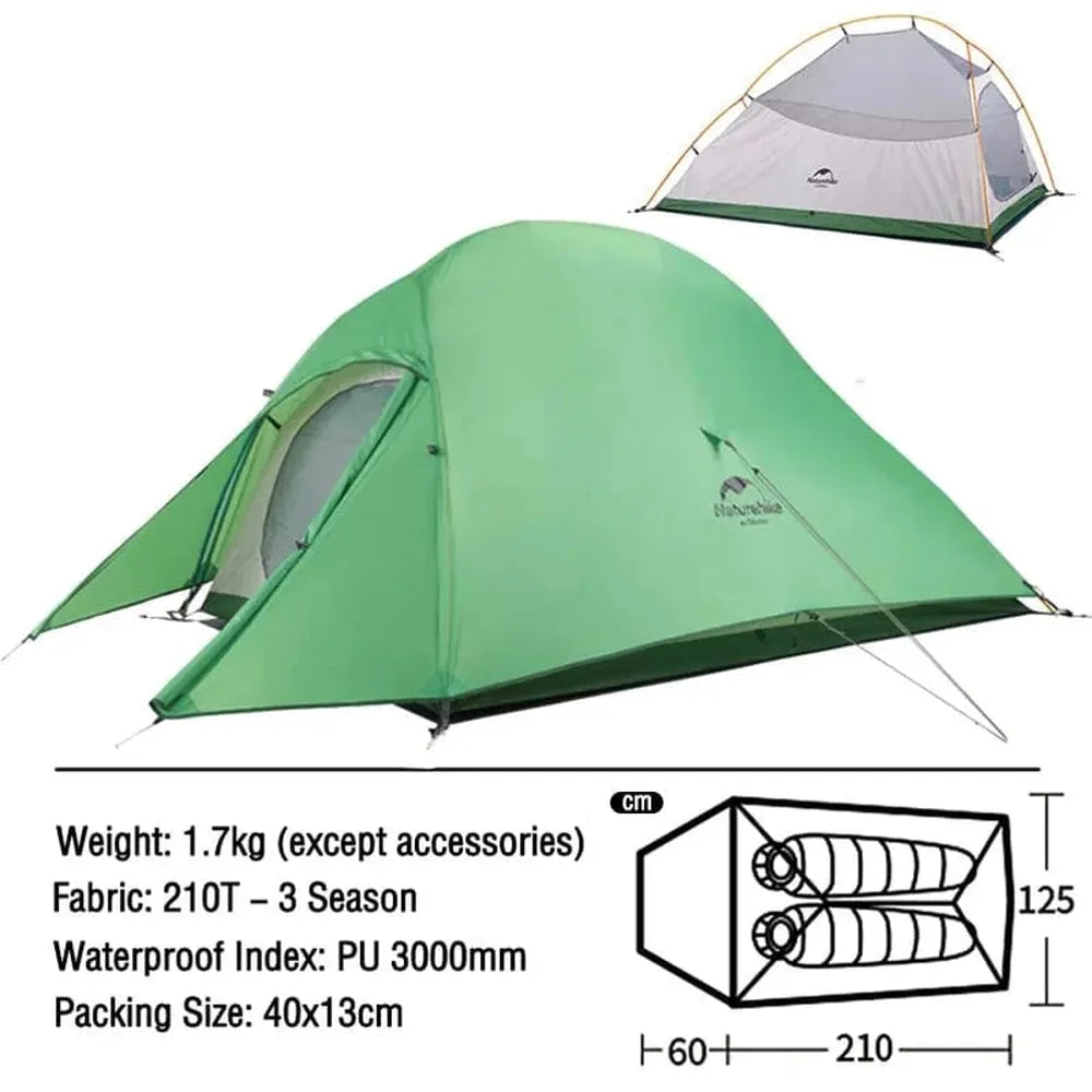 Naturehike Ultraleichtes Campingzelt, wasserdicht, 1-3 Personen-Prepper-Store.com