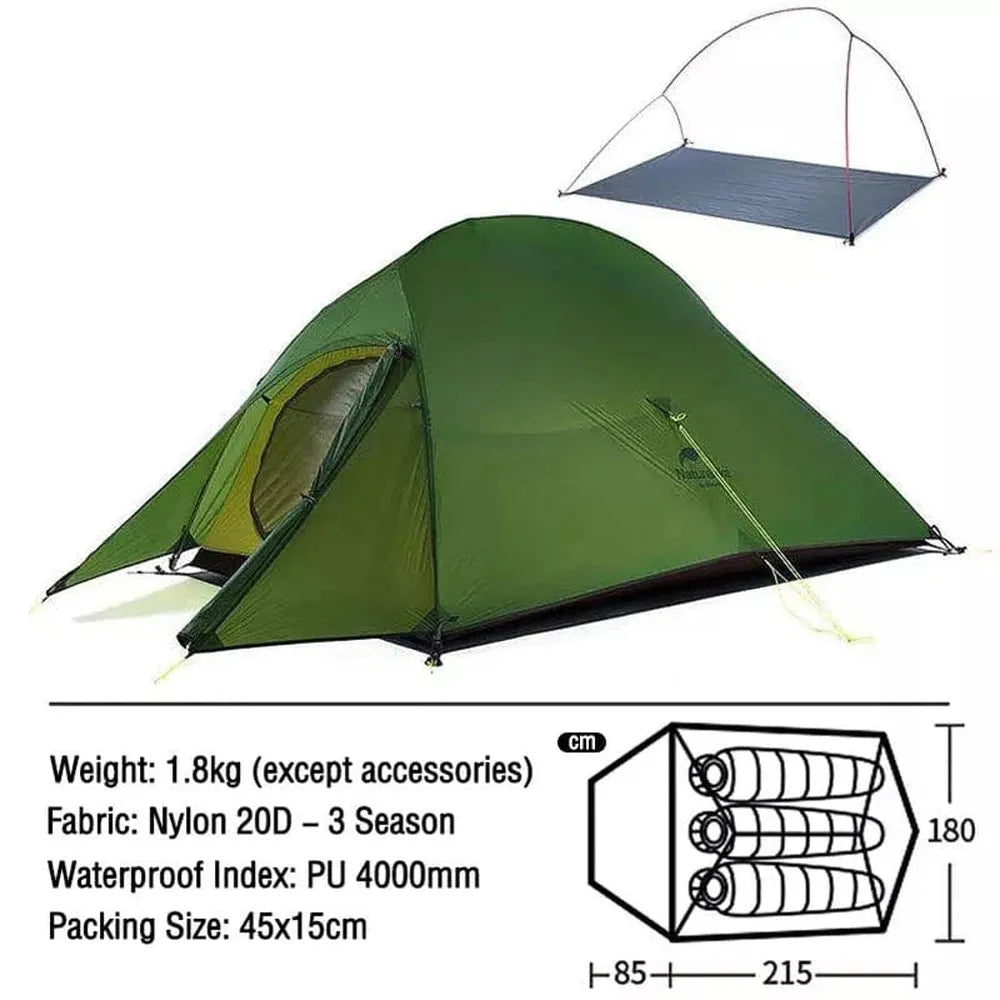 Naturehike Ultraleichtes Campingzelt, wasserdicht, 1-3 Personen-Prepper-Store.com