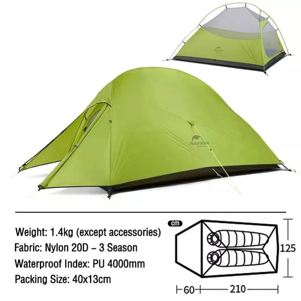 Naturehike Ultraleichtes Campingzelt, wasserdicht, 1-3 Personen-Prepper-Store.com