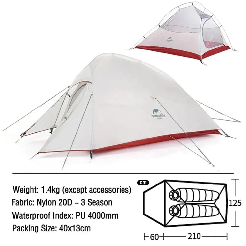 Naturehike Ultraleichtes Campingzelt, wasserdicht, 1-3 Personen-Prepper-Store.com