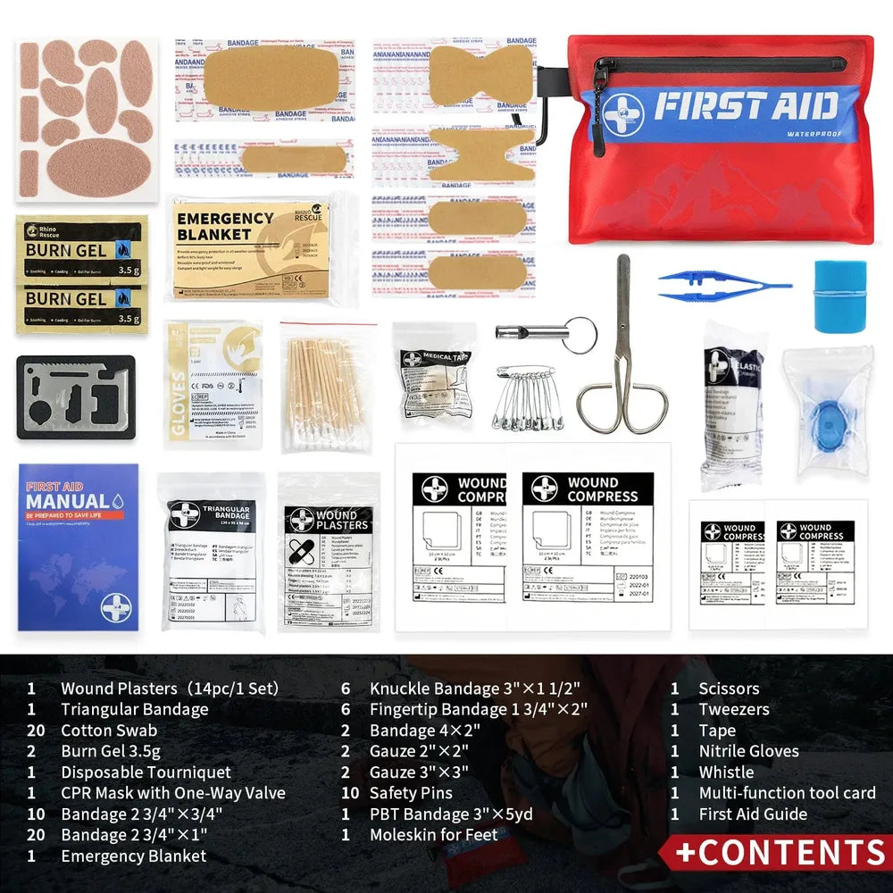 Rhino Rescue - Erste-Hilfe Set - 107PC wasserfest-Prepper-Store.com