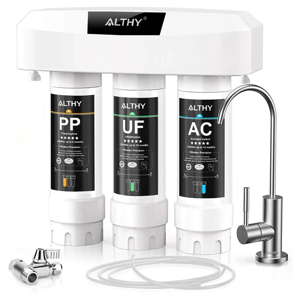 ALTHY AL-UF30 Untertisch Wasserfilter – 3-Stufen-System