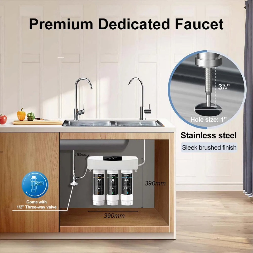 ALTHY AL-UF30 Untertisch Wasserfilter – 3-Stufen-System
