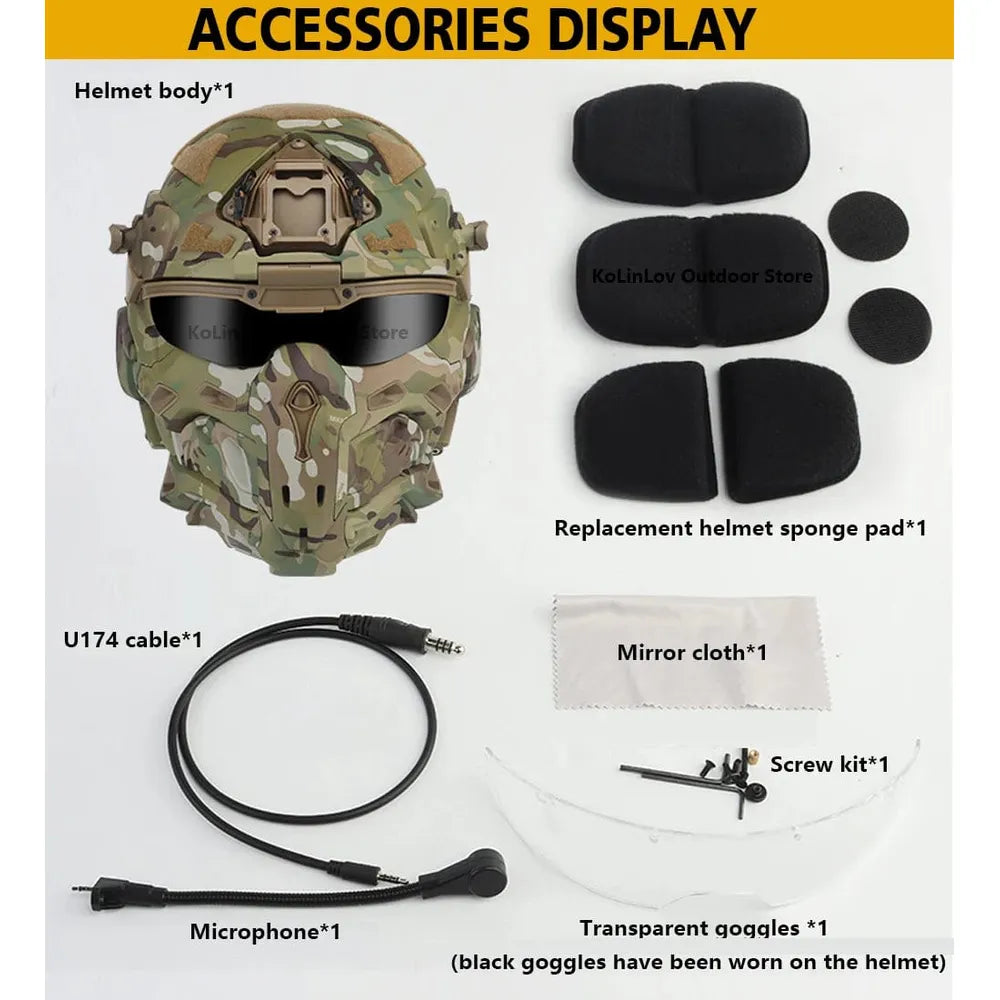 W-Ronin taktischer Sturmhelm: Kommunikations-Headset, Antibeschlag-Lüfter-Prepper-Store.com
