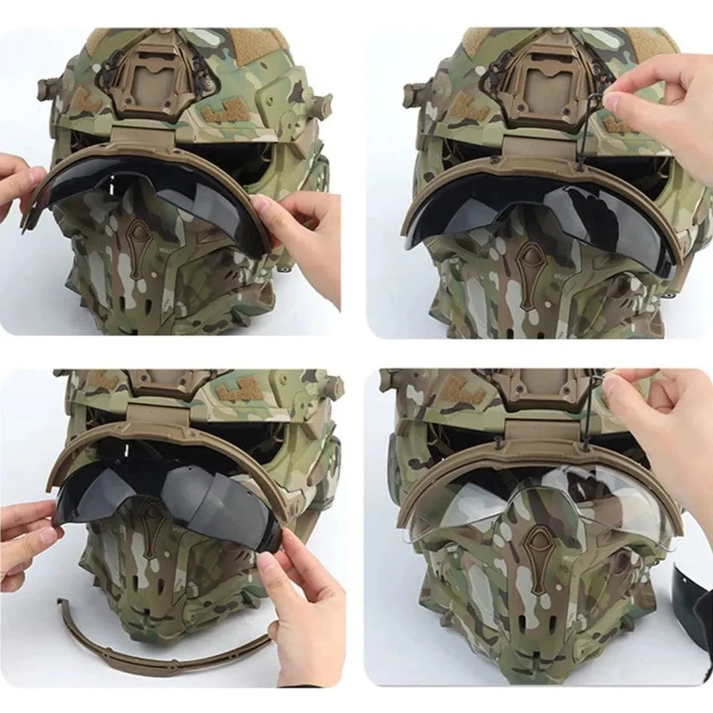 W-Ronin taktischer Sturmhelm: Kommunikations-Headset, Antibeschlag-Lüfter-Prepper-Store.com