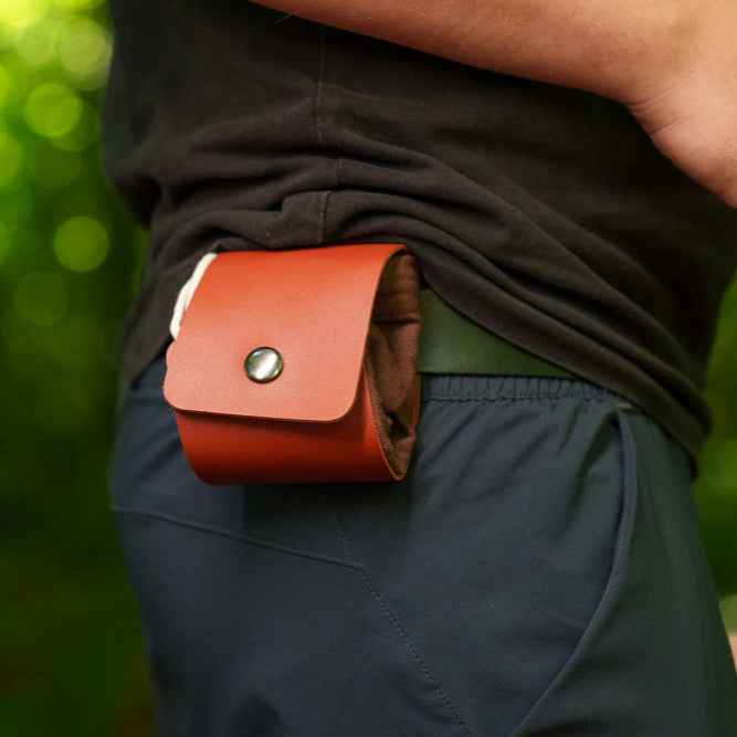 Sammeltasche aus Canvas & Leder