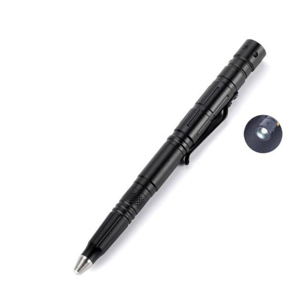 Multifunktionaler Taktikstift mit LED-Licht & Glasbrecher