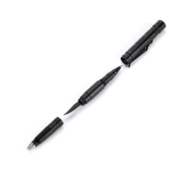 Multifunktionaler Taktikstift mit LED-Licht & Glasbrecher