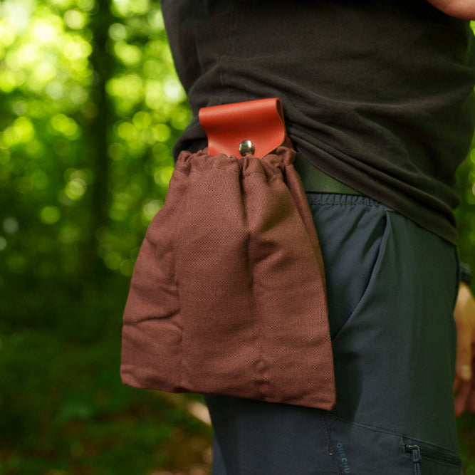 Sammeltasche aus Canvas & Leder