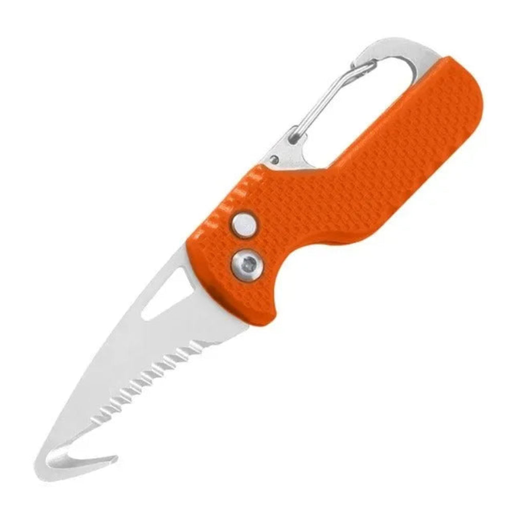 Multifunktionales Outdoor-Gurtmesser mit Edelstahlklinge und Glasfasergriff