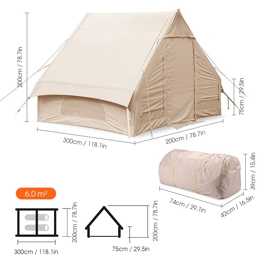 Aufblasbares Mehrpersonen-Zelt – Wasserdicht-Prepper-Store.com