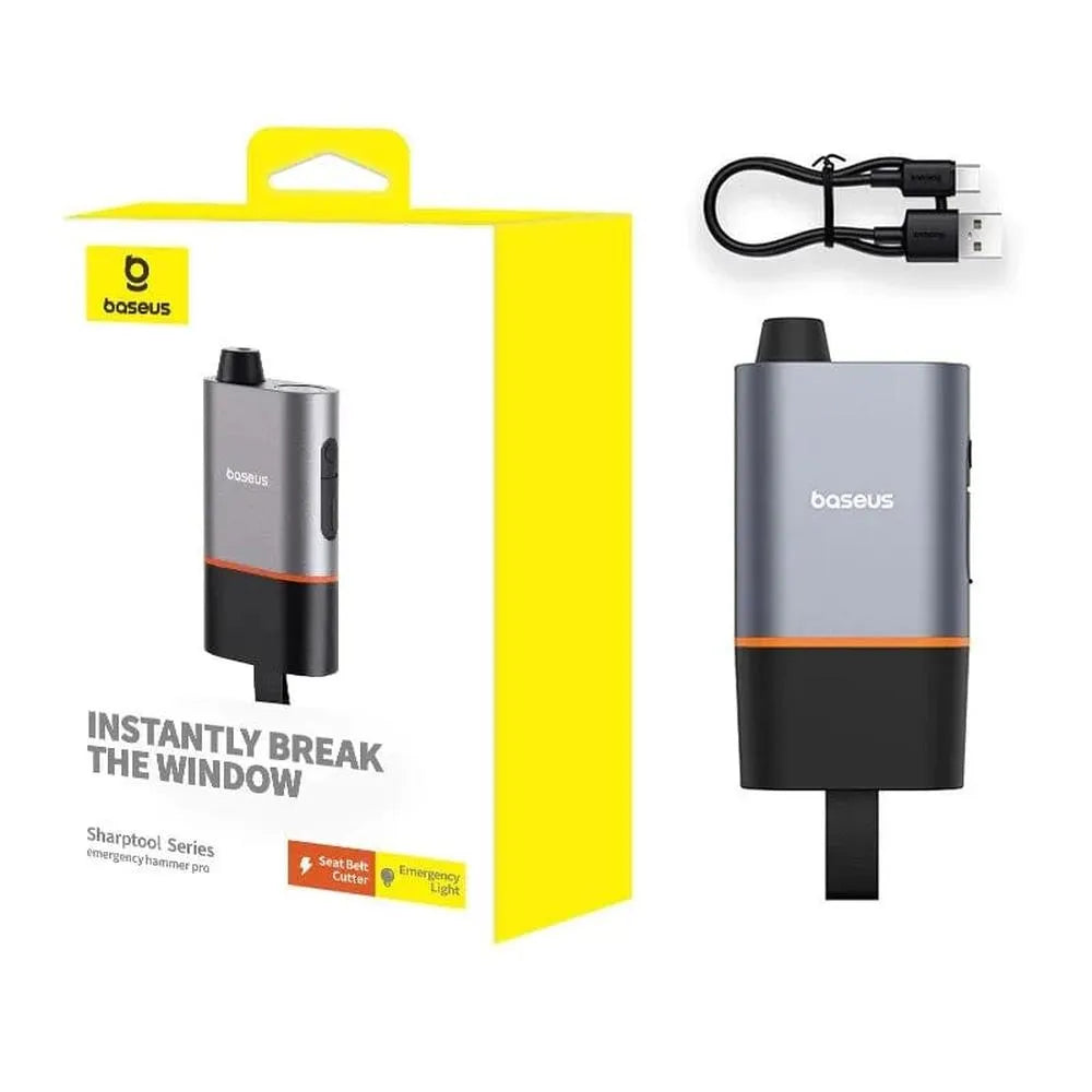 Baseus Auto-Notfall-Sicherheitshammer mit Lampe-Prepper-Store.com