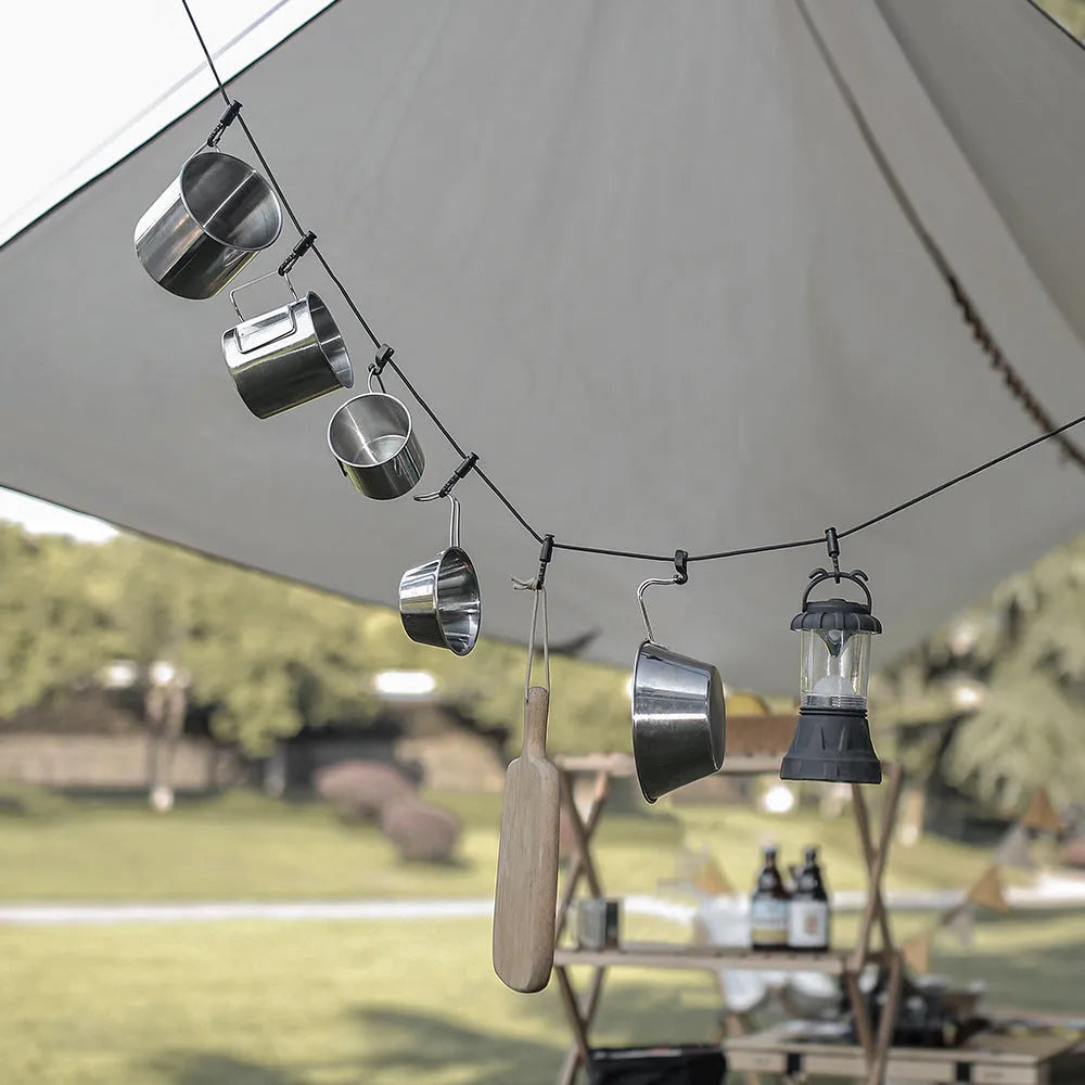 Camping Wäscheleine inkl Haken-Prepper-Store.com