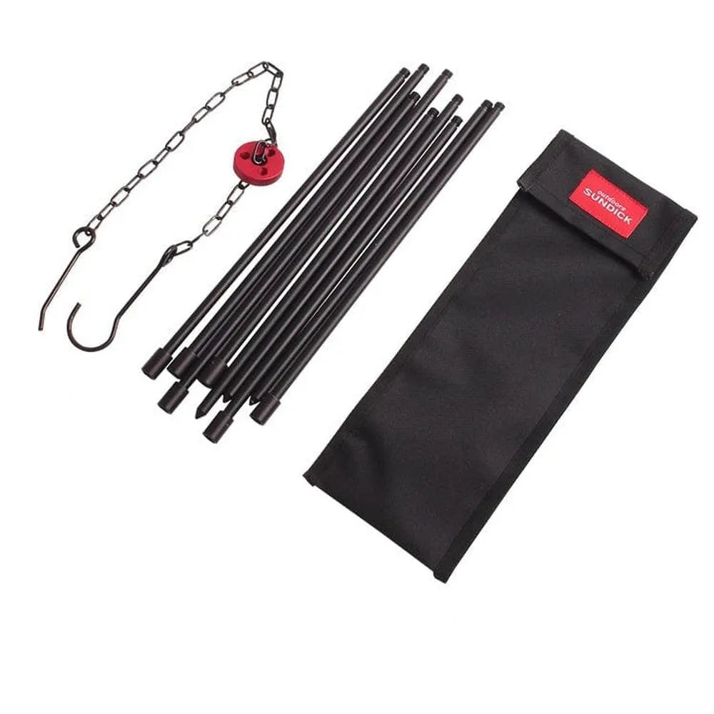Dreibein Grillhalter mit Kette & Haken – 80 cm-Prepper-Store.com