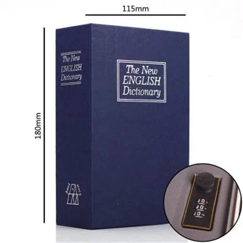 Book safe with security combination lock, money box