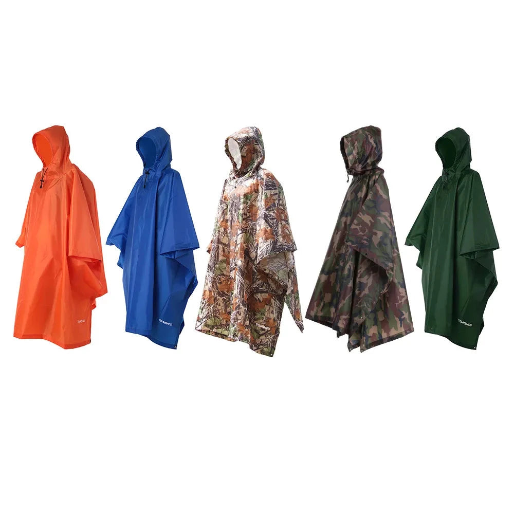 Rain poncho in various colors, 3 in 1 poncho 