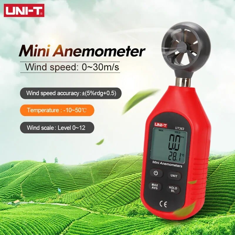 Compteur de vent/température numérique UNI-T UT363 UT363BT 