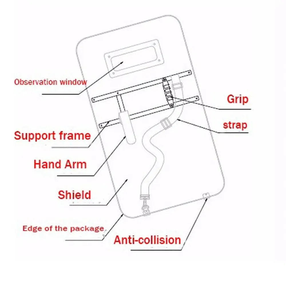 Handgehaltener kugelsicherer PE-Schild-Prepper-Store.com