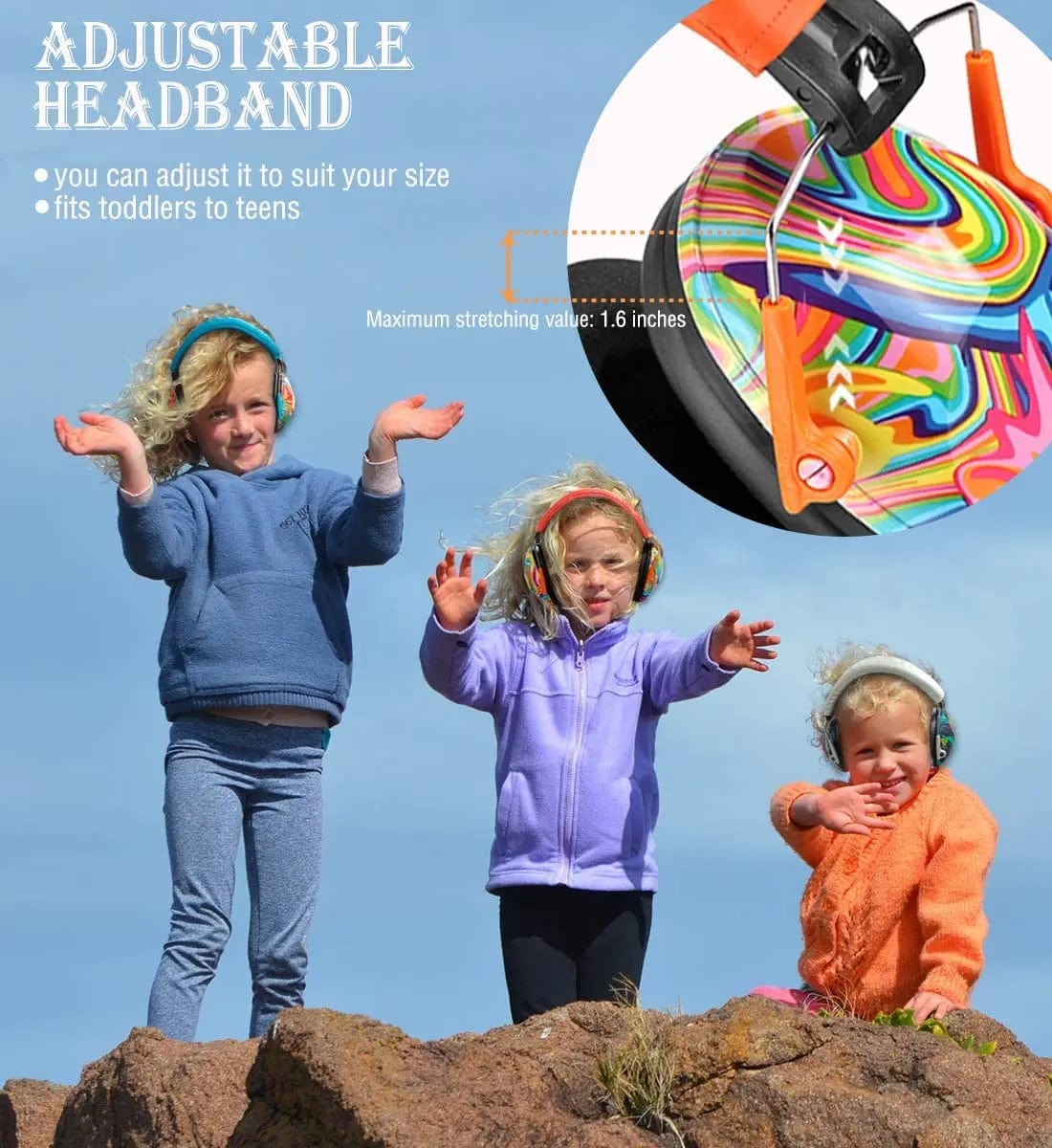 ZOHAN Kinder-Gehörschutz: Lärmreduzierung 25dB, Verstellbar