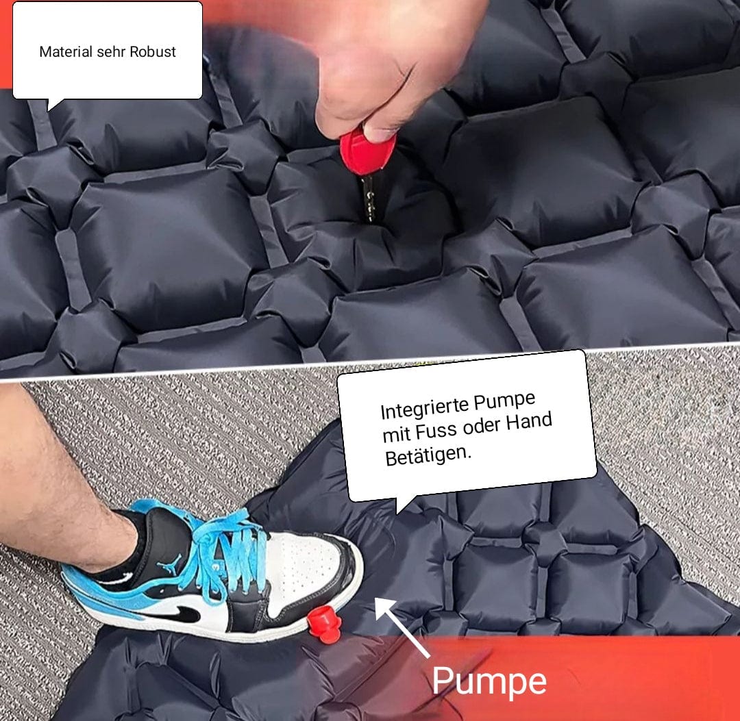 Inflatable sleeping pad with foot pump / pacoone
