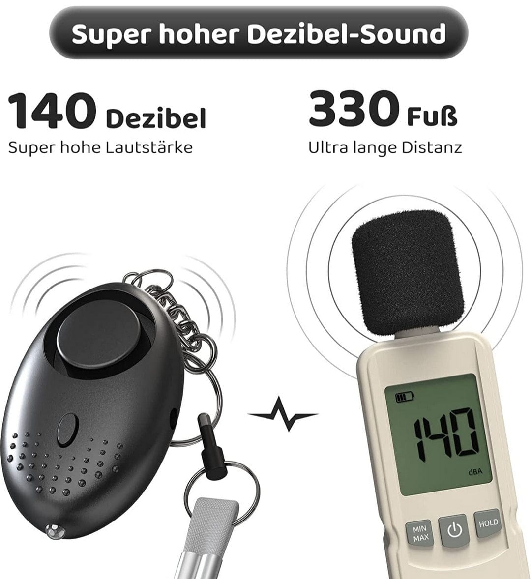 Alarm-Schlüsselanhänger / Taschenalarm 140dB prepper-store.com