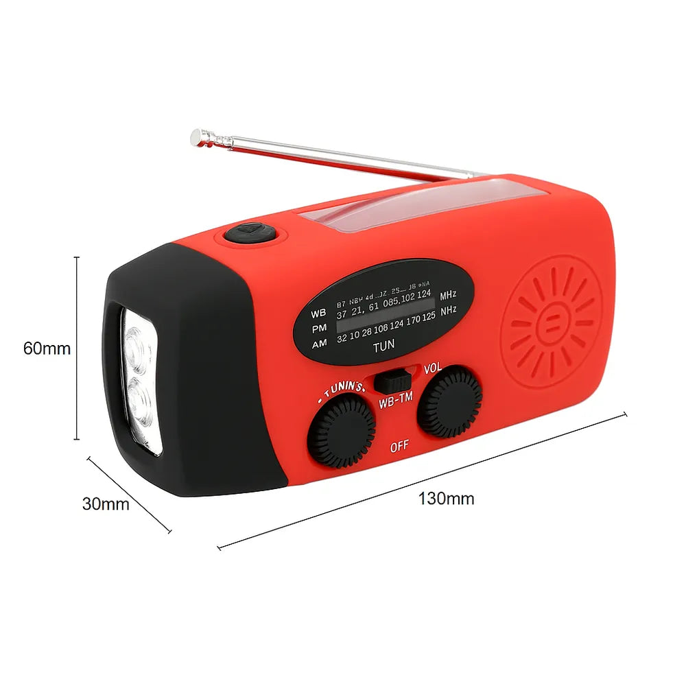 Multifunktionales USB/Solar/Dynamo Radio 2000mAh-Prepper-Store.com