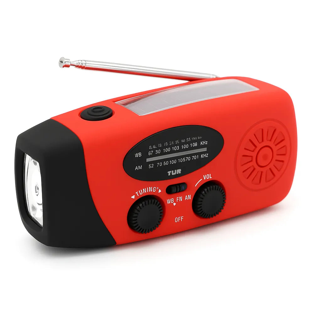 Multifunktionales USB/Solar/Dynamo Radio 2000mAh-Prepper-Store.com