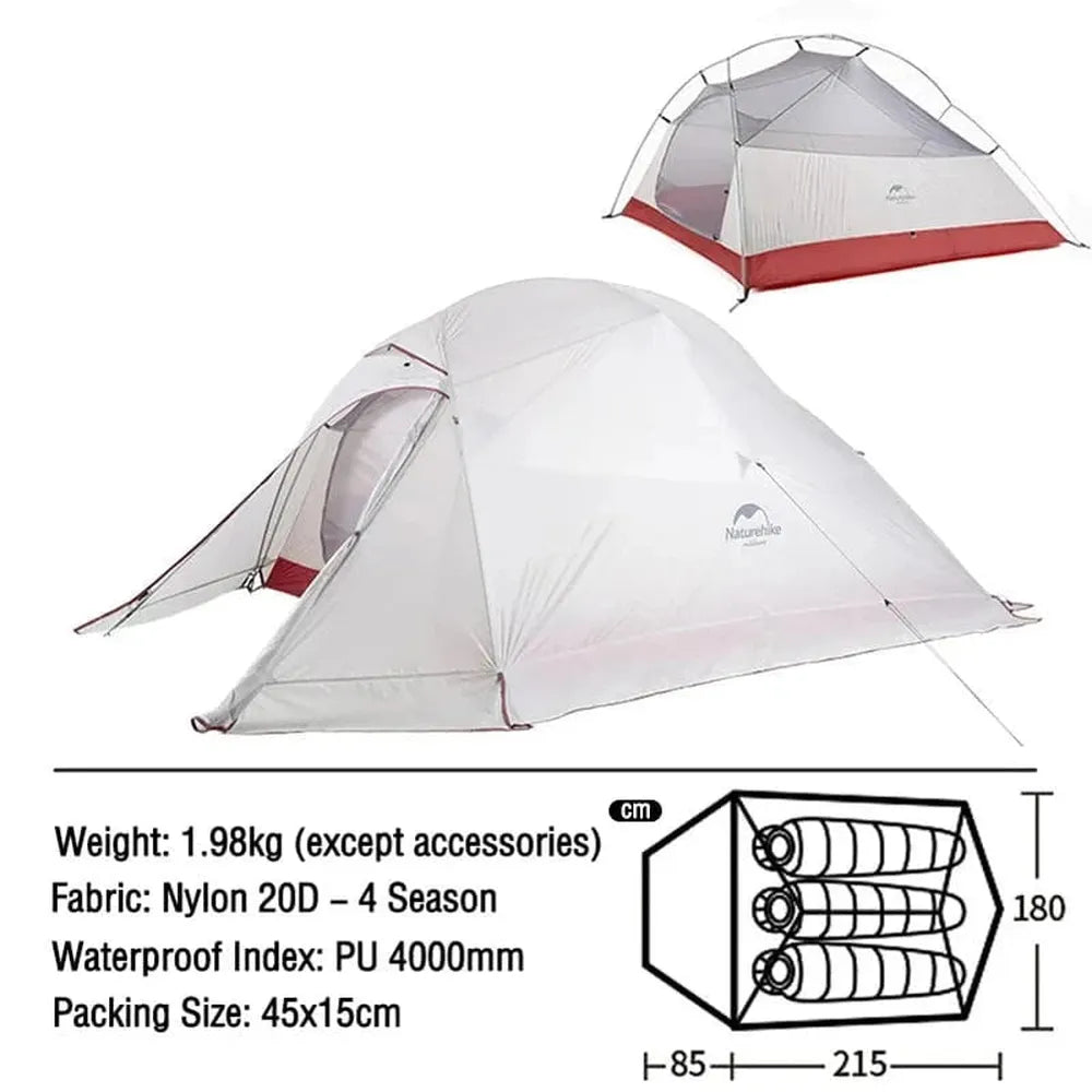 Naturehike Ultraleichtes Campingzelt, wasserdicht, 1-3 Personen-Prepper-Store.com