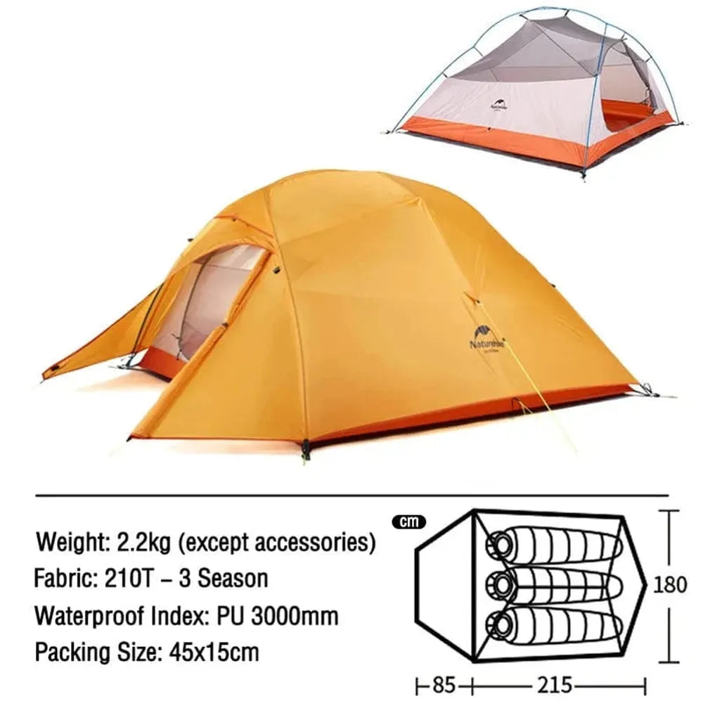 Naturehike Ultraleichtes Campingzelt, wasserdicht, 1-3 Personen-Prepper-Store.com