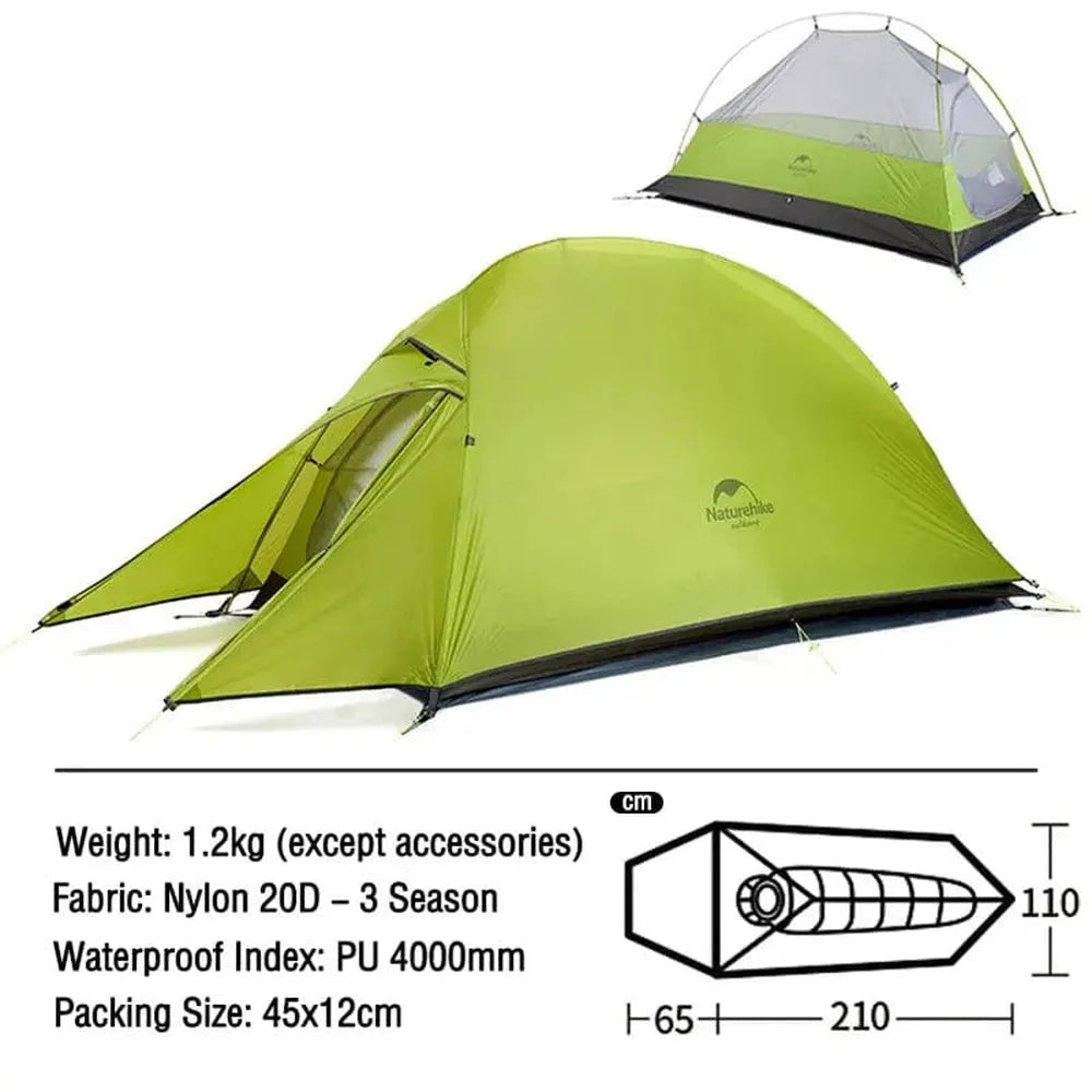 Naturehike Ultraleichtes Campingzelt, wasserdicht, 1-3 Personen-Prepper-Store.com