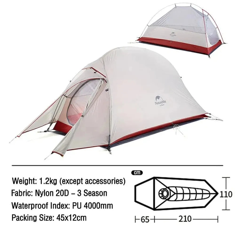 Naturehike Ultraleichtes Campingzelt, wasserdicht, 1-3 Personen-Prepper-Store.com