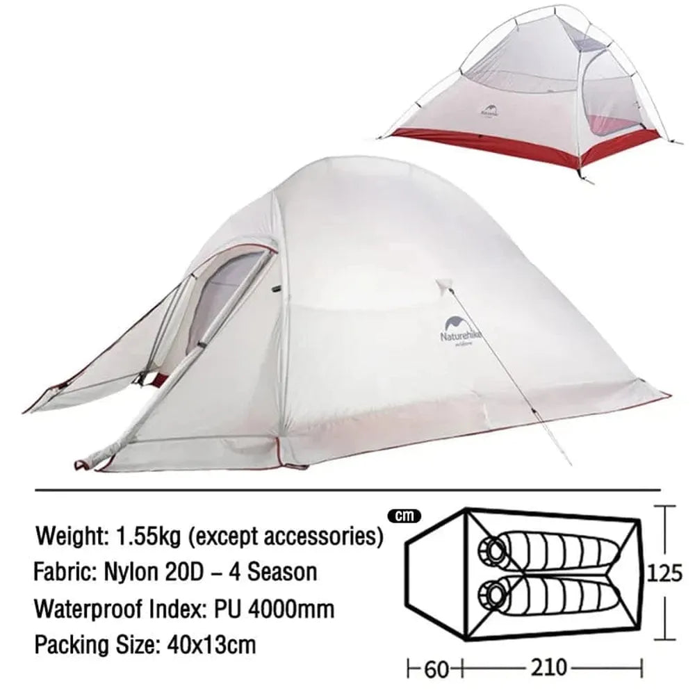 Naturehike Ultraleichtes Campingzelt, wasserdicht, 1-3 Personen-Prepper-Store.com