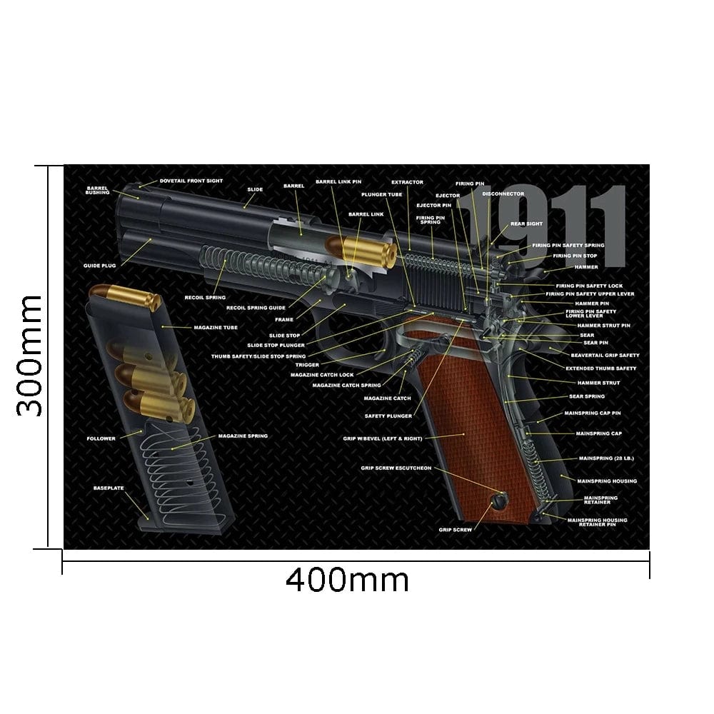 Weapon cleaning mat Glock - AK47