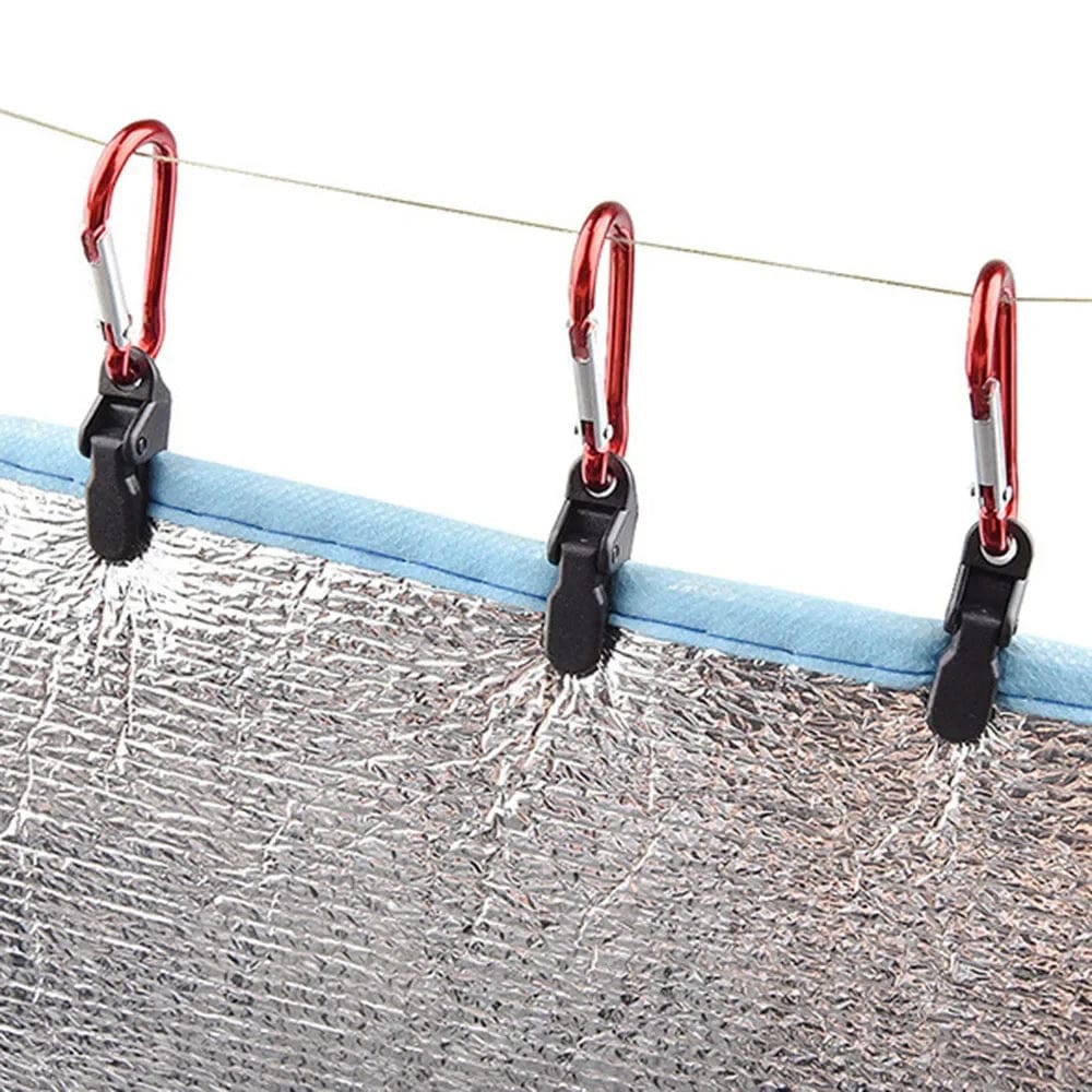 10/15/20 pieces tarpaulin clamps, snap hangers, tensioning tool for tarp