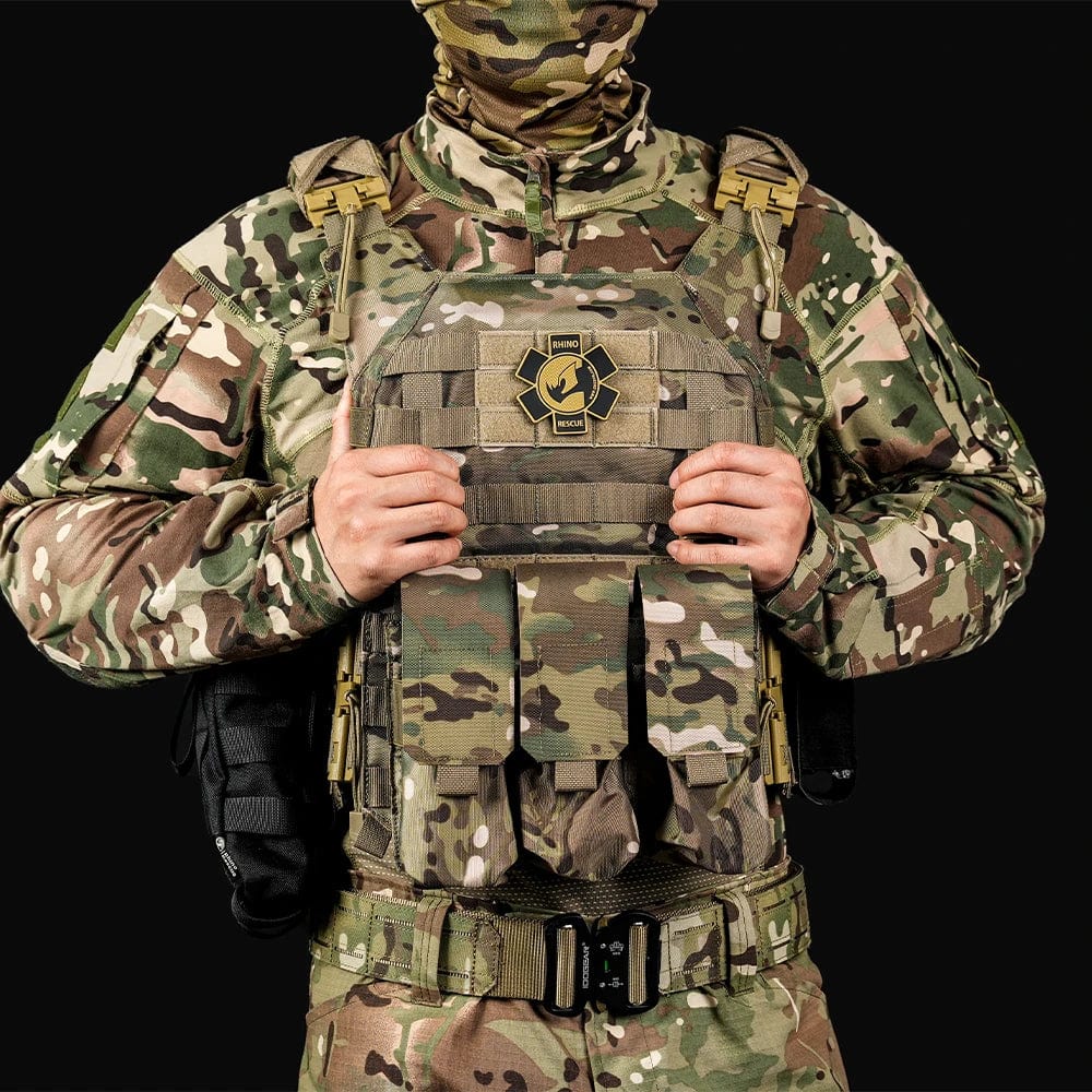 Rhino Rescue - Taktische Weste mit Schnellverschluss, militärisch, modular, atmungsaktiv Prepper-Store.com