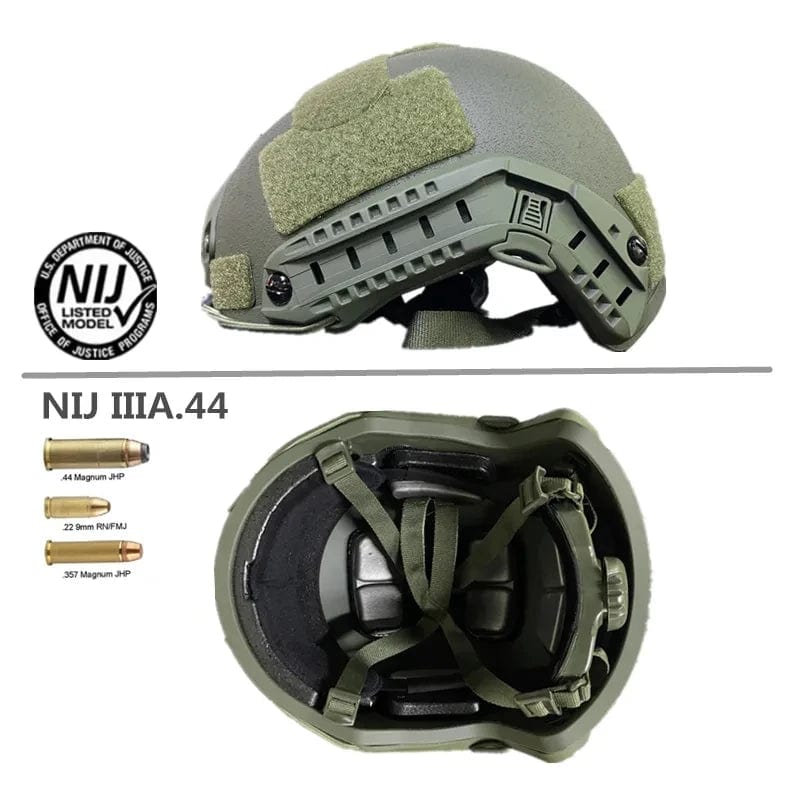 Ballistischer Helm Raptor FAST NIJ IIIA 3A, kugelsicher, 9 mm, 44 Mag
