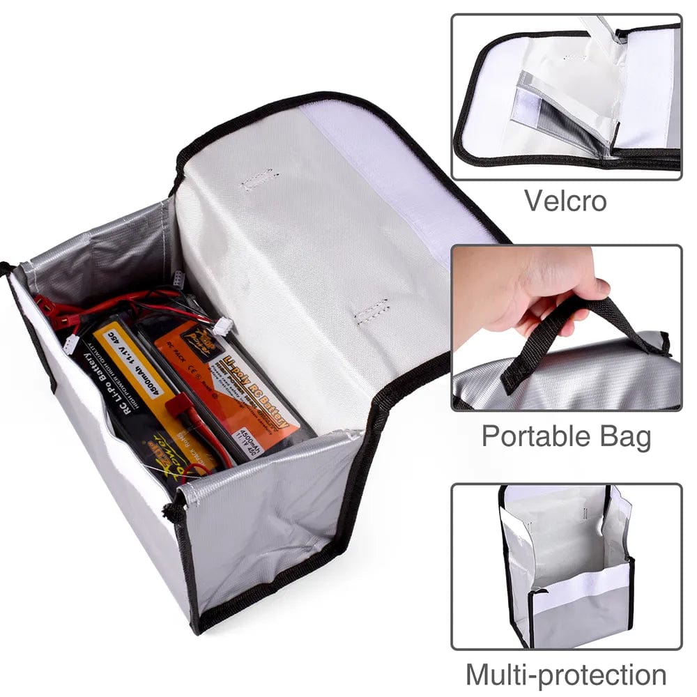 Sac Lipo, sac de protection ignifuge pour batteries etc.